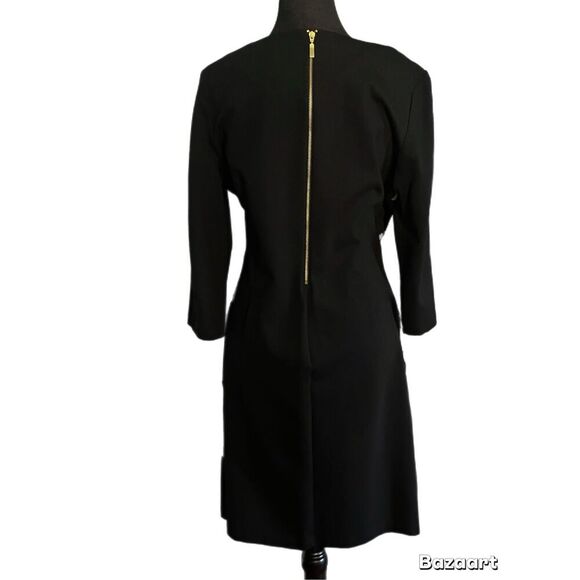 CHICO'S Black Animal Print Dress size 1.5 M/10. - Picture 3 of 12